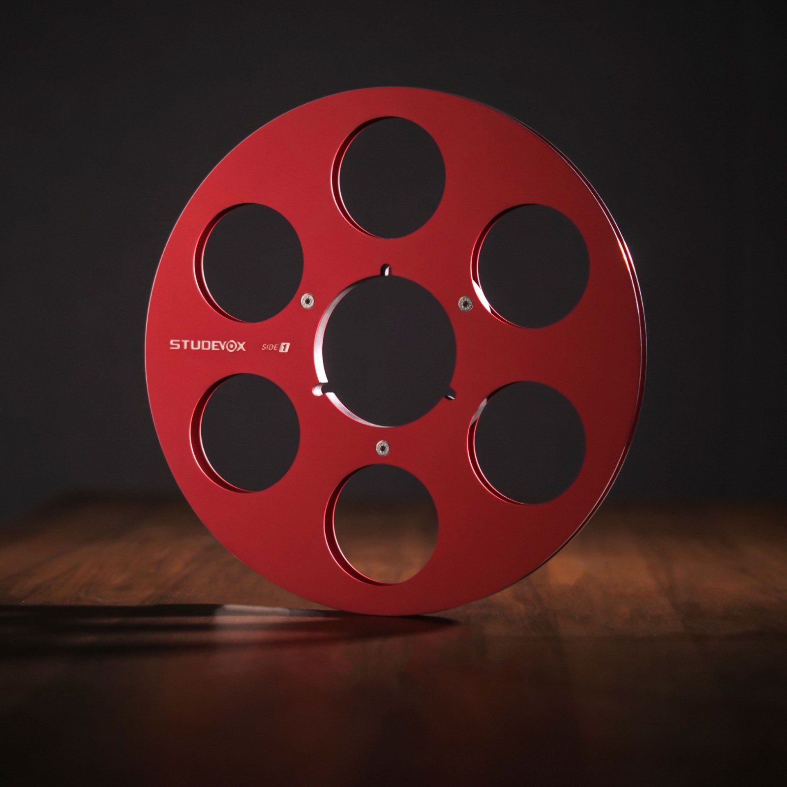 2X Studevox 10.5″ Red 1/4″ Empty Tape Reels For Reel To Reel Tape Recorders