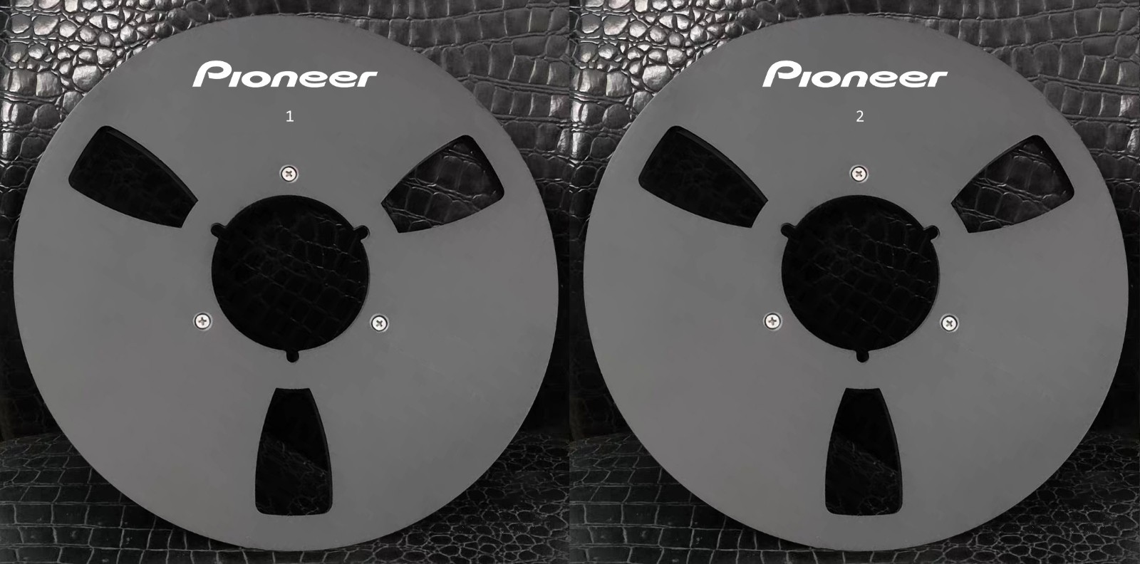 One Pair 10.5” silver Pioneer Tape reel High Quality Aluminum Take Up Reel