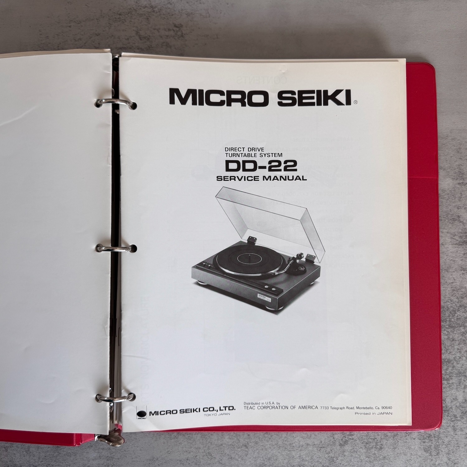 MICRO SEIKI DD-20/22/24/25/30/33/35/40, DDX, DQ, DQL, DQX, MB Service Manual Set