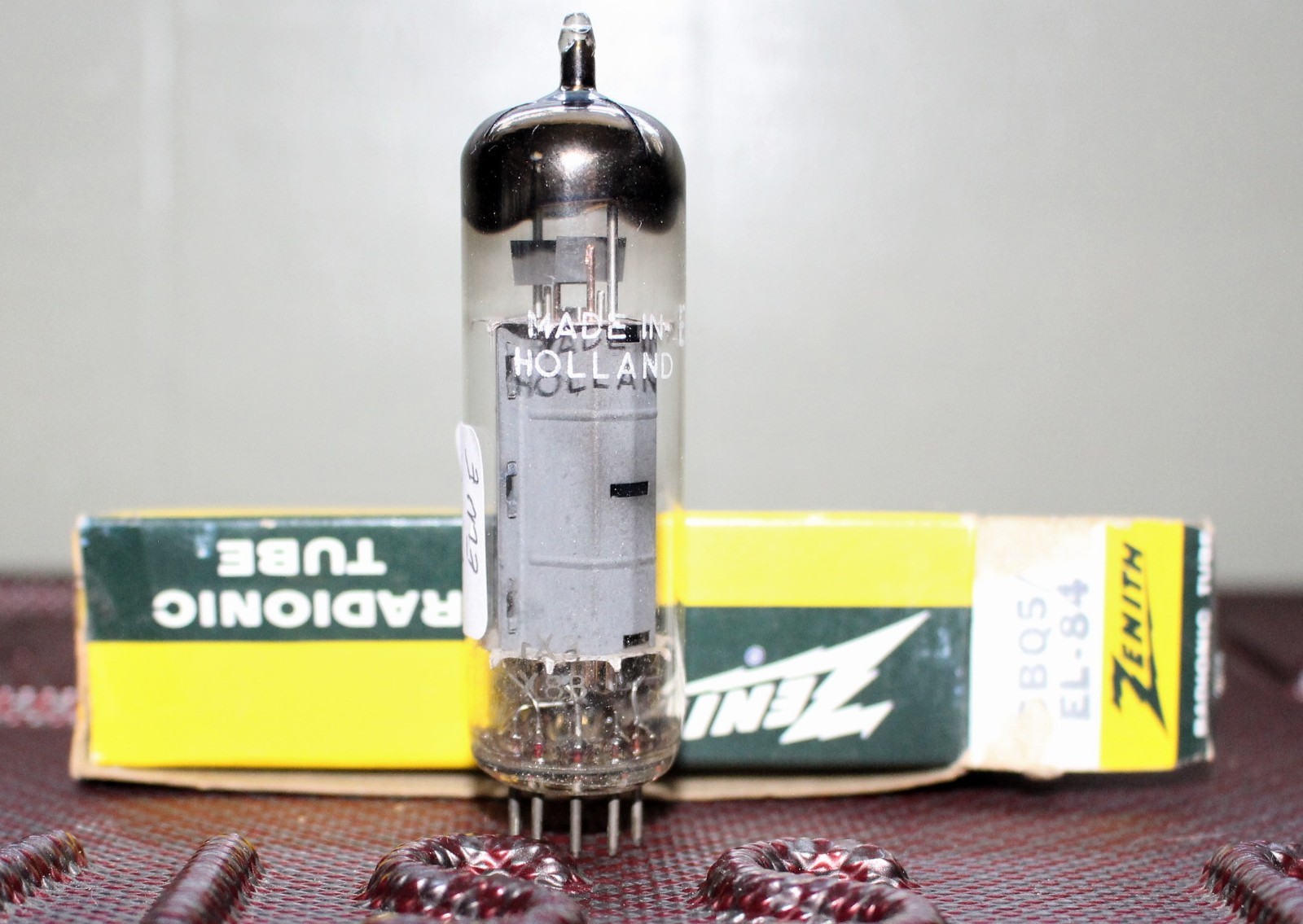 AMPEREX EL84 SITTARD HOLLAND GRAY PLT D GETR TEST NOS VINTAGE 1958 FOR ZENITH