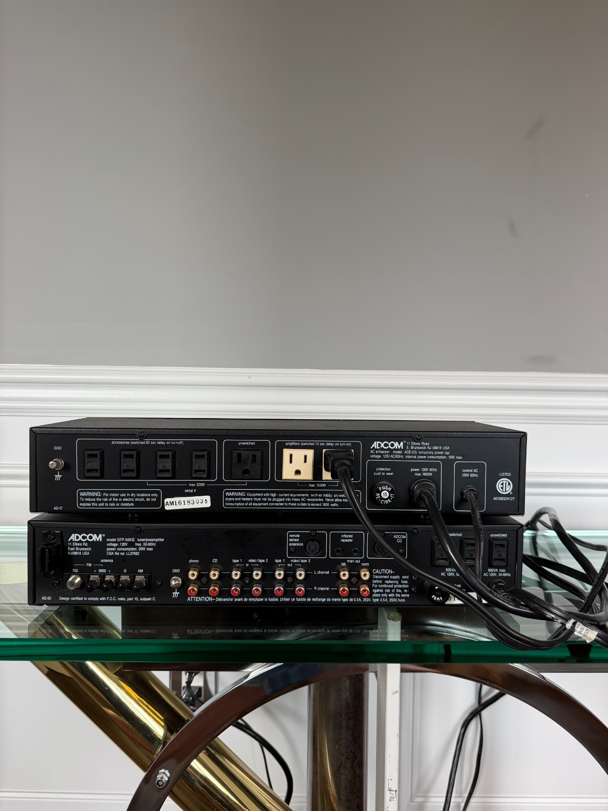 ADCOM GTP-500 II Stereo Preamplifier/Tuner + ACE-515 AC Enhancer Tested Works