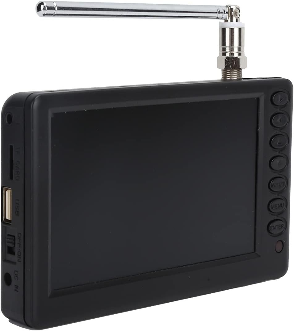 5” Portable Mini Digital TV, 1080P 2 in 1 with FM Radio, Rechargeable Batter…