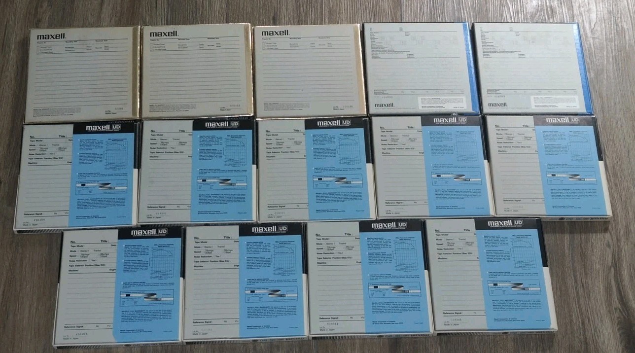MAXELL UD 35-90 REEL TO REEL SOUND RECORDING TAPE (LOT OF 14) USED
