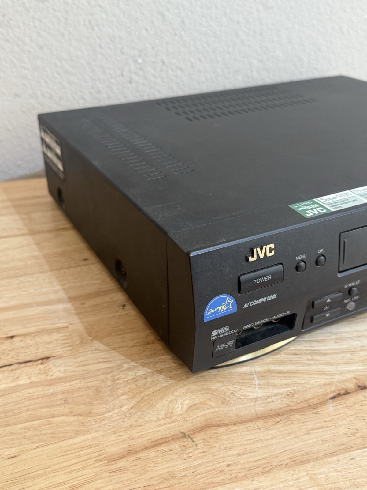 JVC HR-S4500U Super VHS S-VHS ET VCR 4-Head Player – Tested & Working