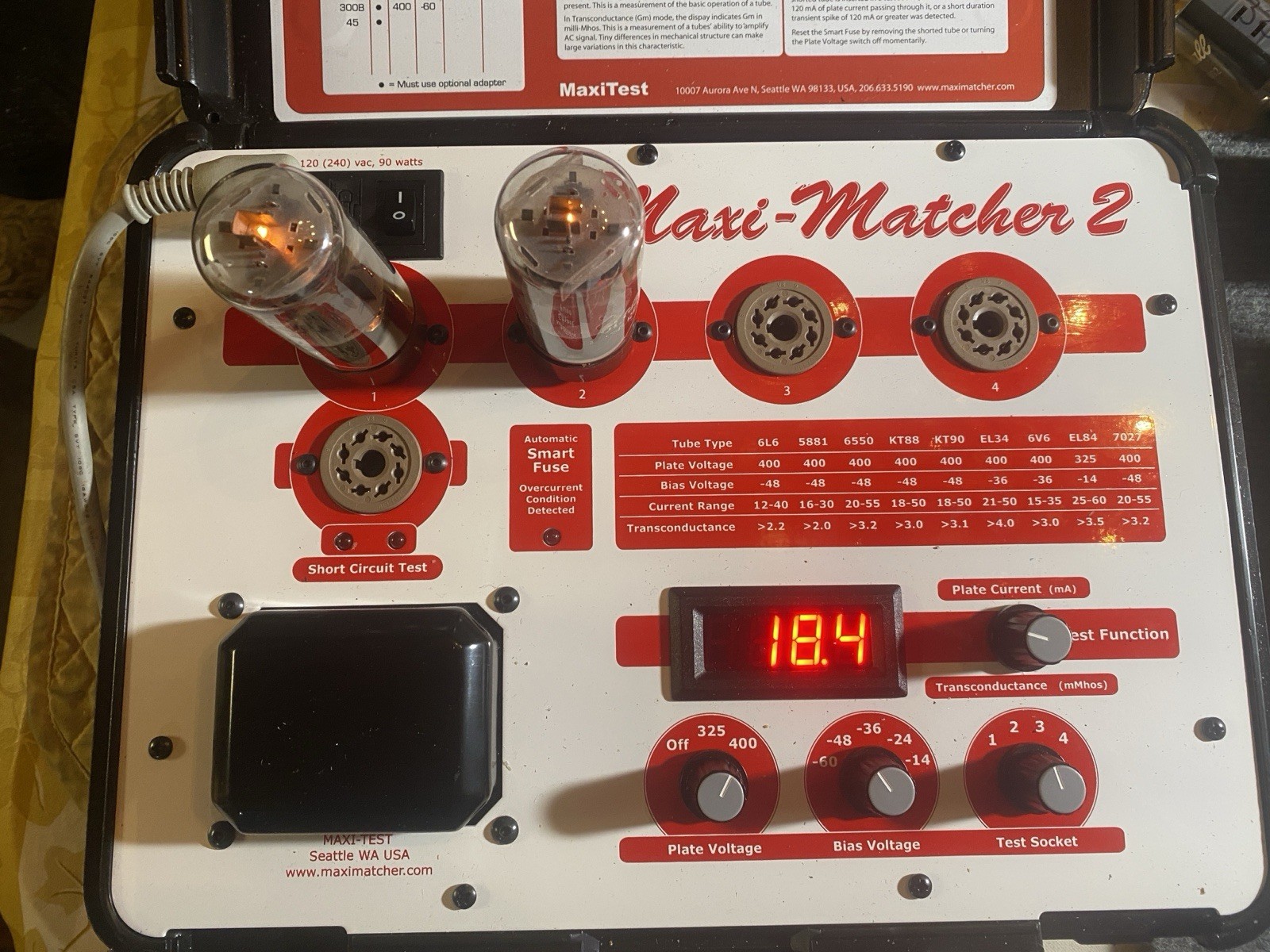 Maxi Matcher Matched Pair of Chinese 6L6GCR 6L6GC equivalent) Power Vacuum Tubes