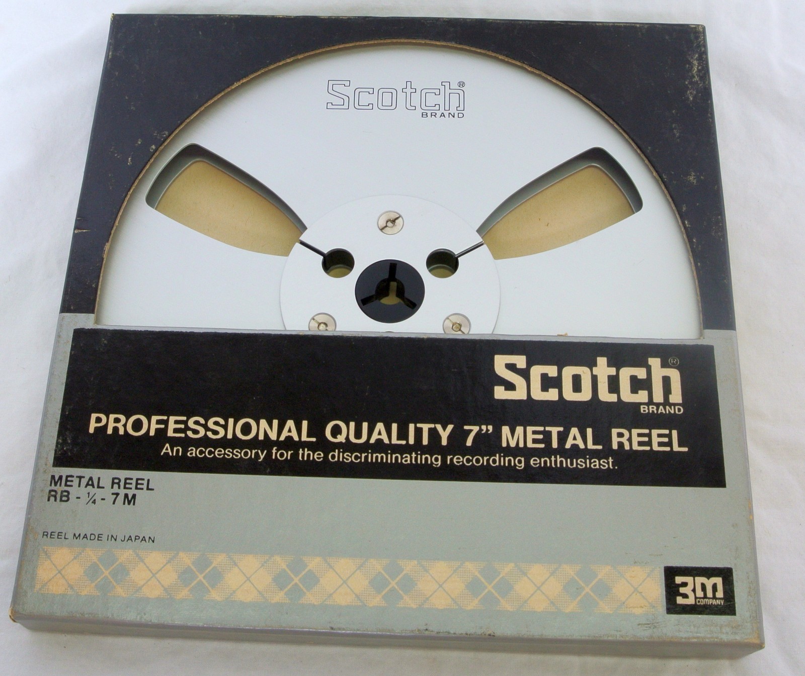 Scotch 3M 1/4″ 7″ Empty Professional Metal Audio Tape Reel Vintage NOS RB-1/4-7M