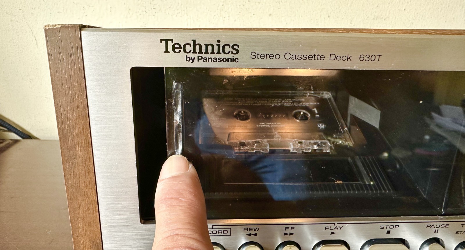 Technics 630T Tape Deck, Partially Works, Needs Capstan Pinch Roller Repaired