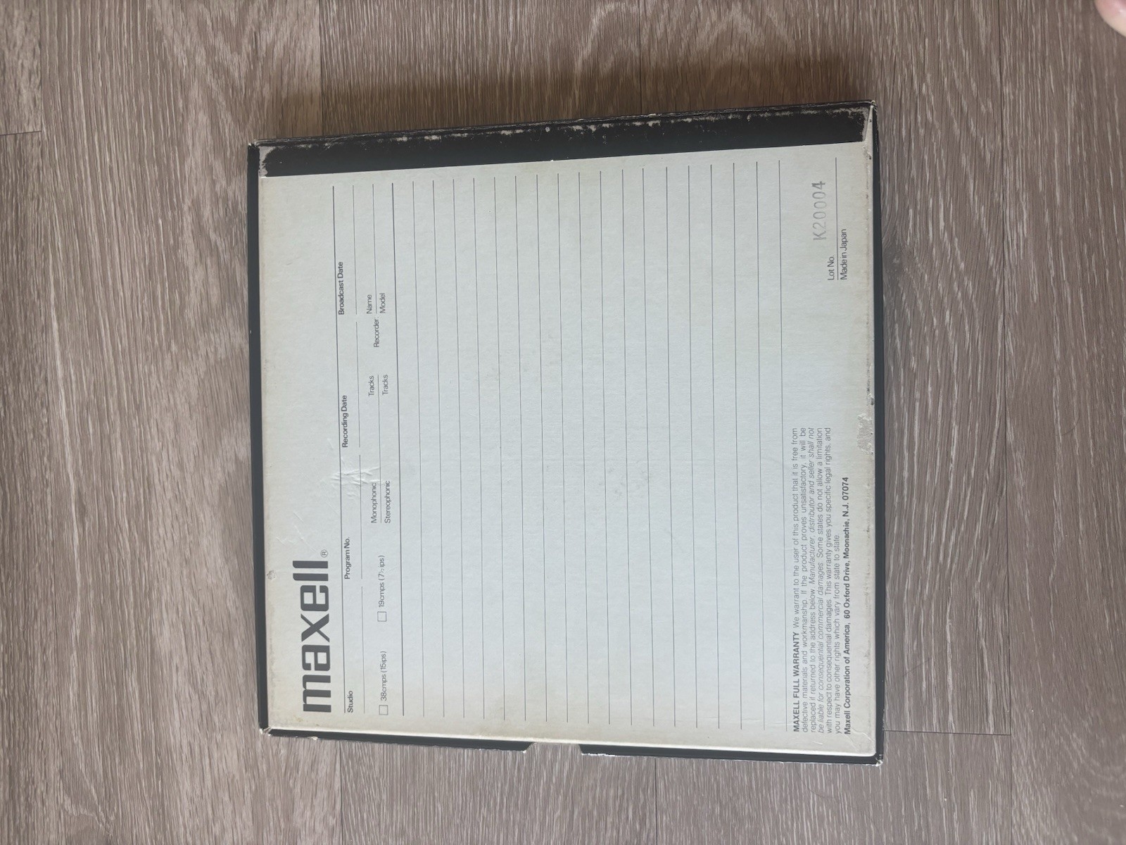Maxell UD-XL Professional 35-180B Sound Recording Tape 10.5” NAB Hub METAL Reel