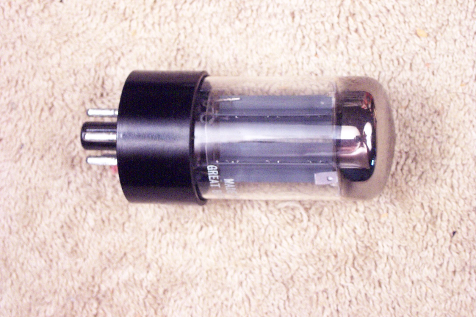 One, Mullard 5AR4 GZ34, fat base, dual getter, f31, Great Britain, 5AR4 GZ34