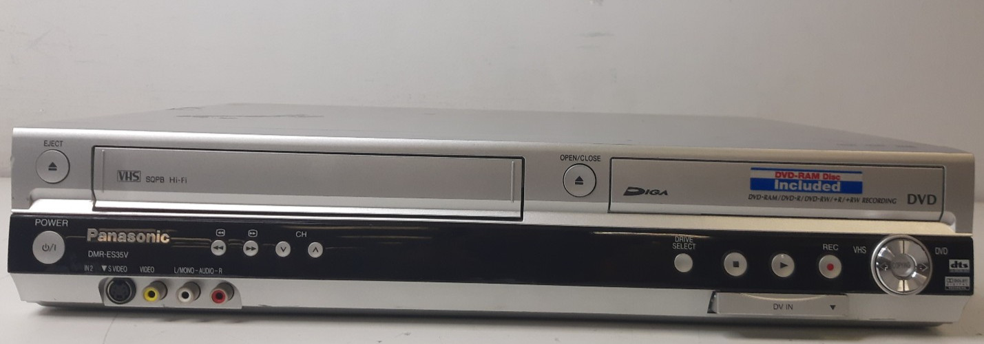 Panasonic DMR-ES35V VHS/DVD Combo Player/Recorder Tested NO REMOTE/POWER CORD