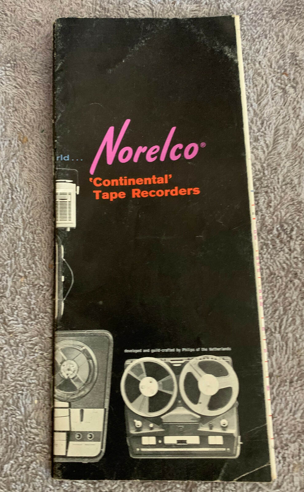 Norelco Continental Reel To,Tape Recorders Sales Booklet,Specs,Buyer Guide,Chart