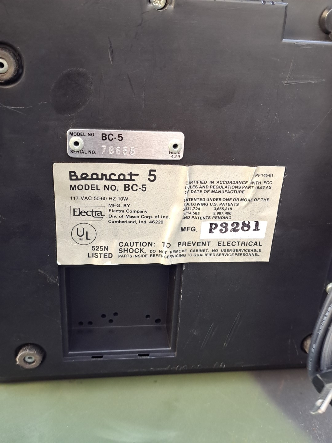 Vintage Bearcat 5 BC-5 desktop scanner with crystals antenna WORKING CONDITION