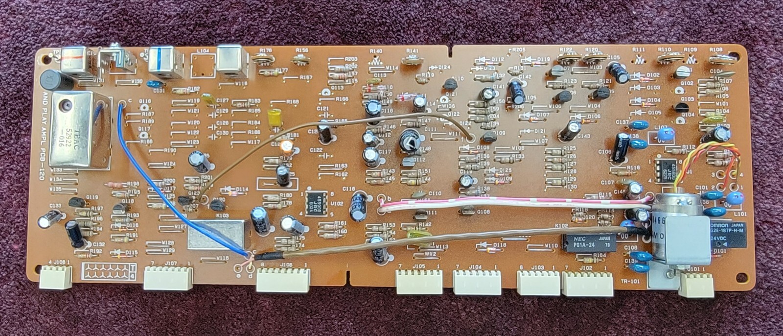 Tascam 38 Reel to Reel 5200074800 Record/Play Amplifier PCB * TESTED & WORKING