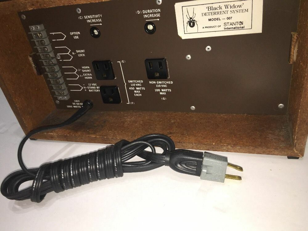 black widow deterrent system Model 007