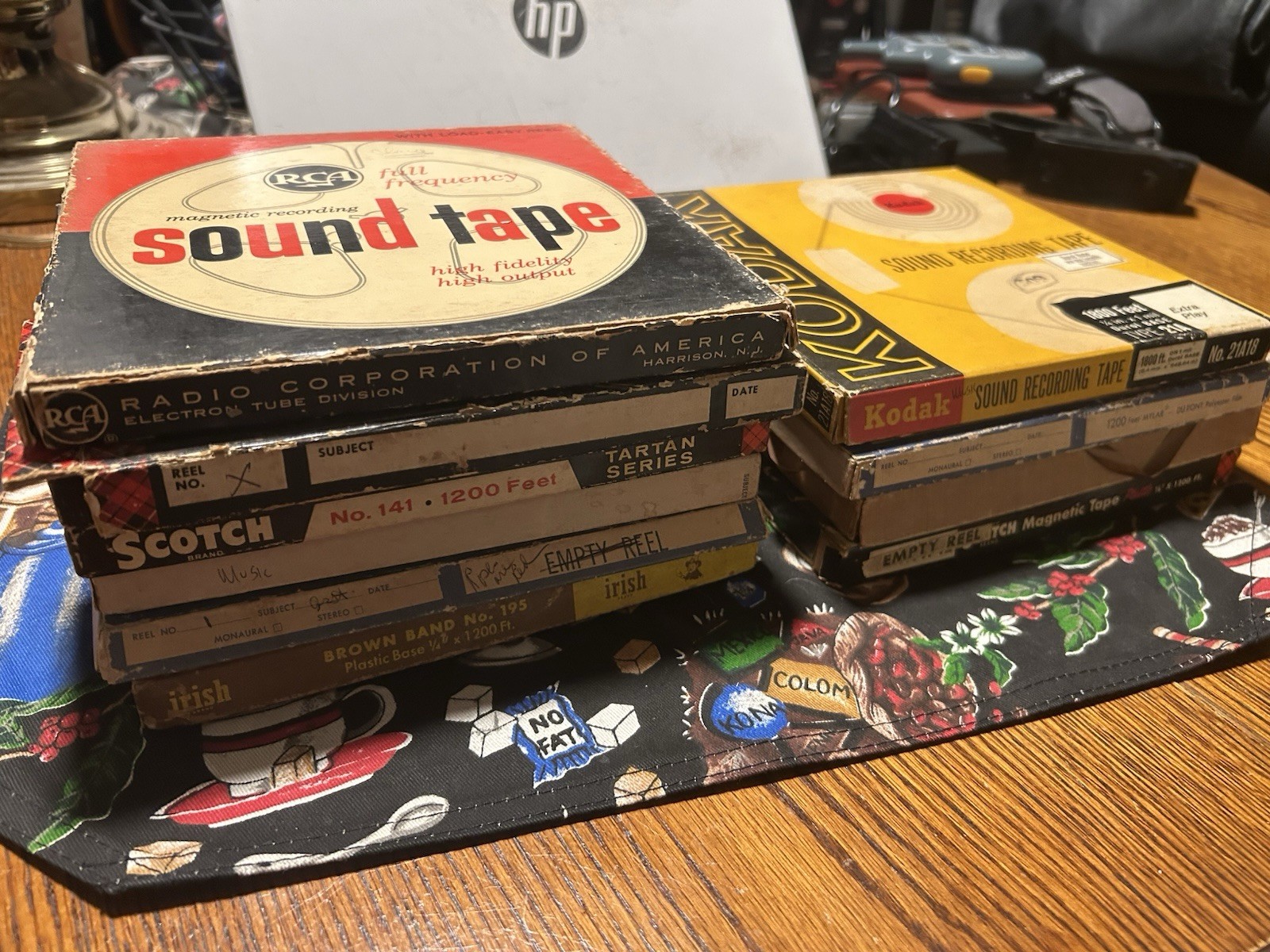 Lot of 10 Vintage Reel to Reel Tapes Scotch 7 Inch Unknown Content-Used