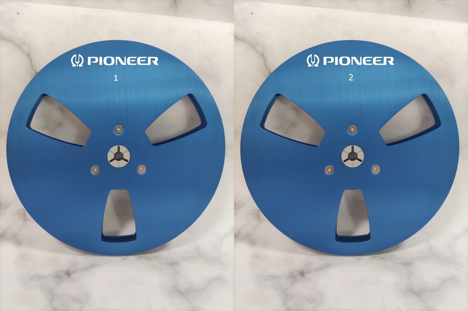 New One Pair Pioneer gold 7” Tape Reel Light Metal Aluminum Take Up Reel