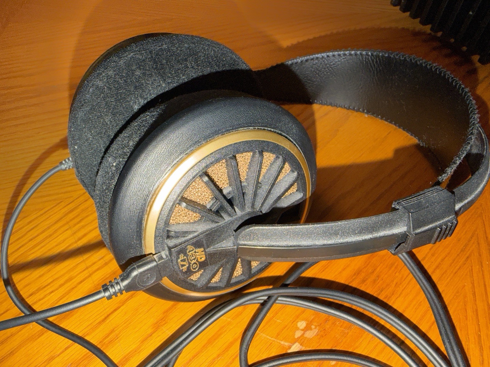 Sennheiser HD 430 Headband Headphones Black Gold 6.35mm Ear-Pad Double