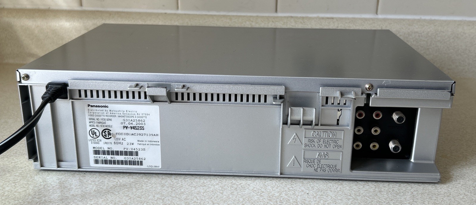 Panasonic PV-V4623S Silver Omnivision VCR Blue Line VHS Player w Remote – Tested