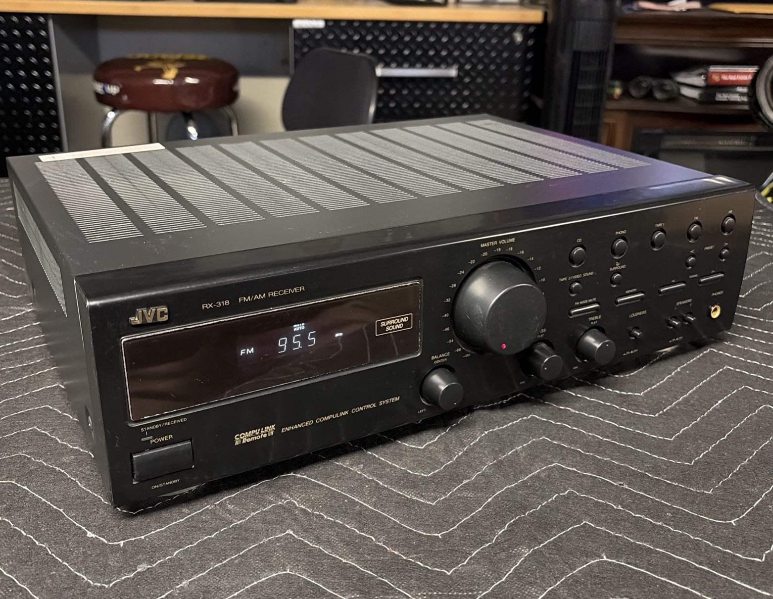JVC RX-318BK – Vintage 2 Channel Stereo Audio Receiver – 110 Watts Per Channel