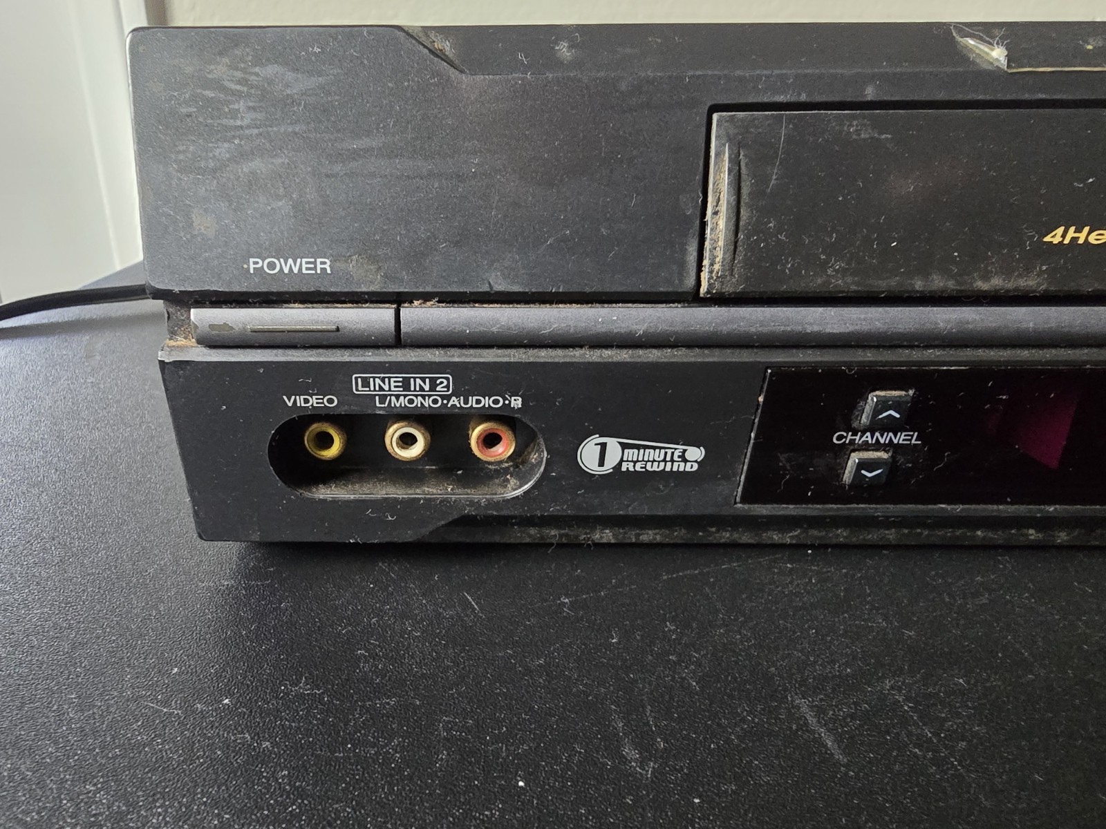 Toshiba W-522 VHS VCR 4-Head Hi-Fi Commercial Skip Tested Working No Remote