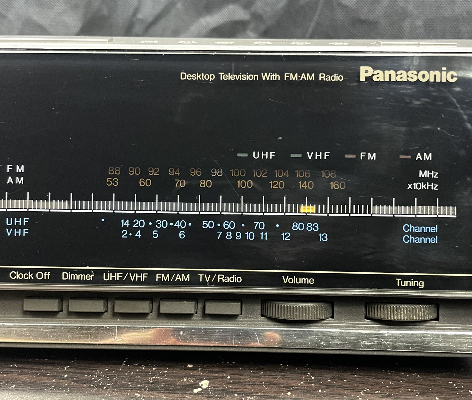 Panasonic TRF-438P Desktop Television AM/FM Radio Alarm Clock 1984 Vintage