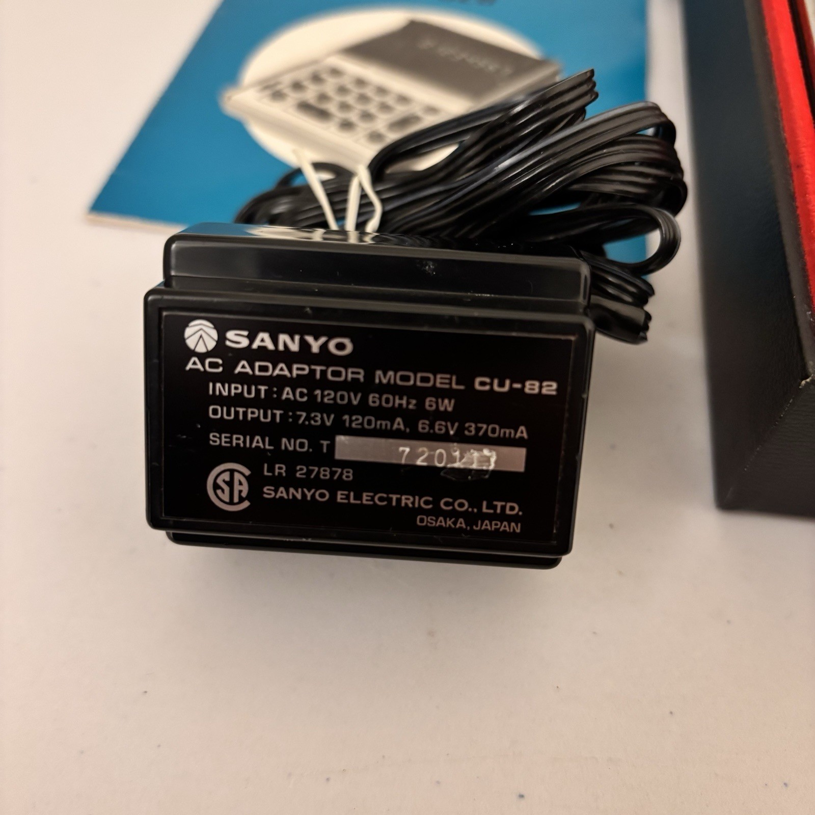 Sanyo Dictaphone Model ICC-82D Vintage Calculator w/AC Adaptor TESTED WORKS