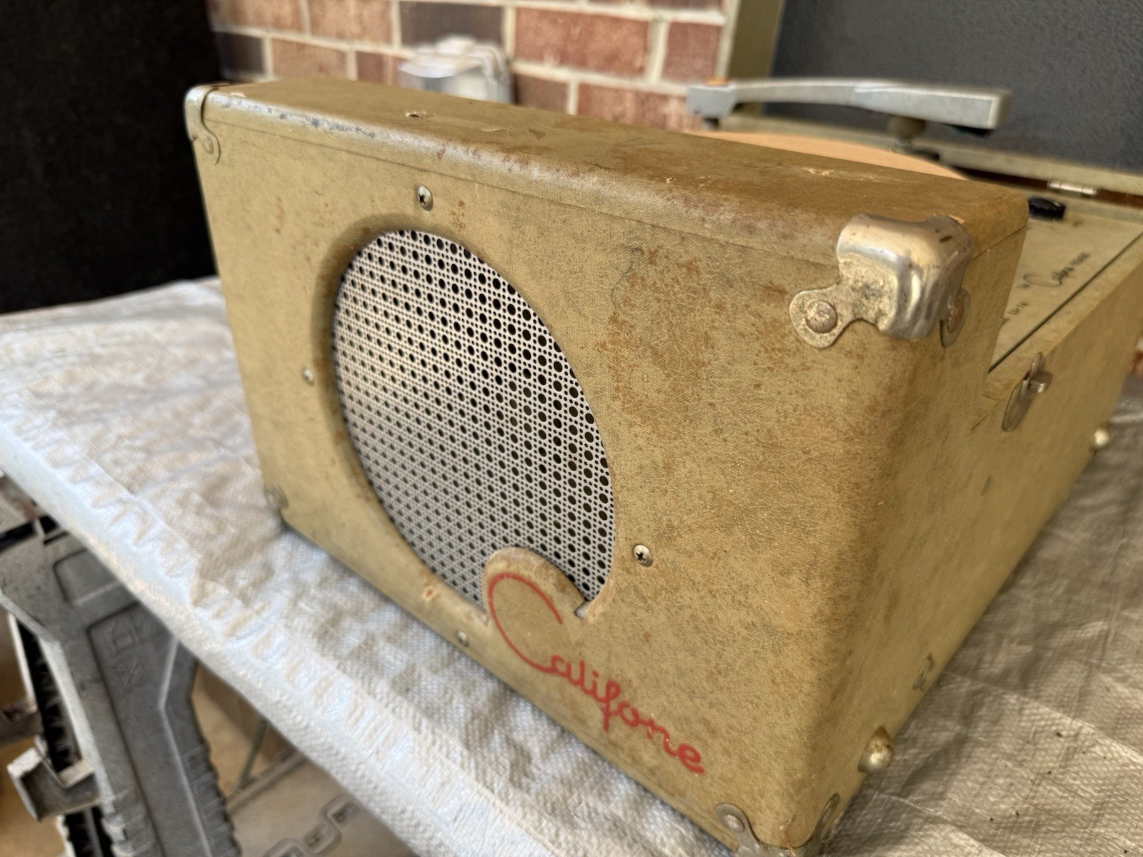 🍊Vintage 1960s Califone Portable Classroom Record Player | Model 5J-7A WORKS!