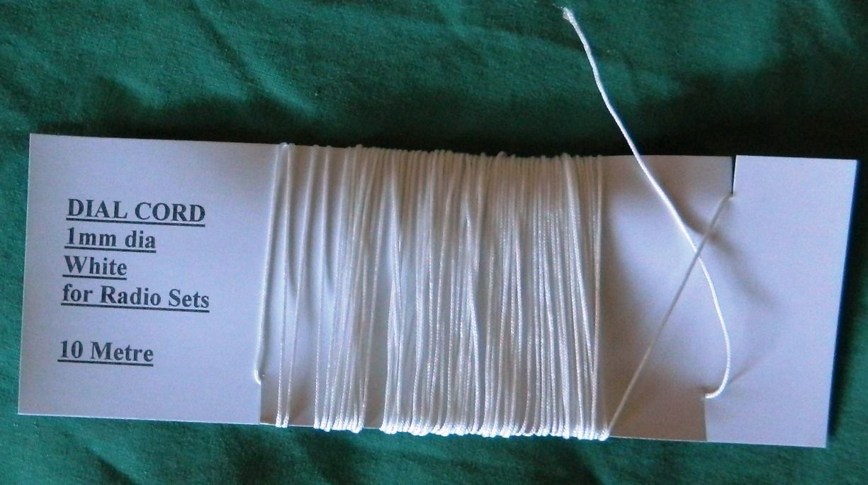 Radio DIAL CORD 1.0 0.8 0.6 mm WHITE synthetic cord 10, 20, 30M suit valve tube