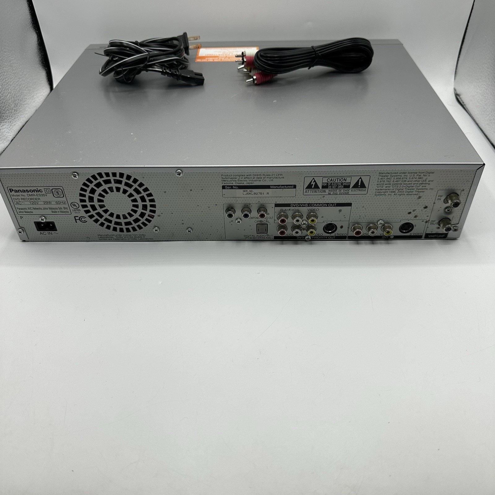 Panasonic DMR-ES35V DVD VHS Recorder Player VCR Combo Tested Working NO Remote