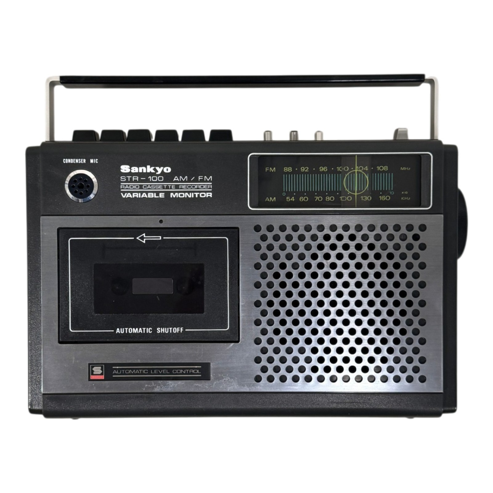 FOR PARTS/REPAIR Sankyo STR-100 AM/FM Radio Cassette Recorder Vintage Japan