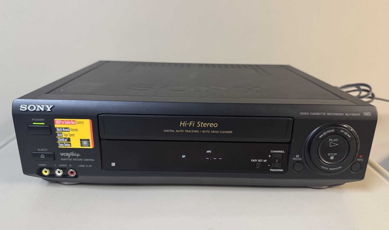 Sony VCR Plus SLV-685HF,Auto Head Cleaner Hi-Fi Stereo .No Remote- Non Working