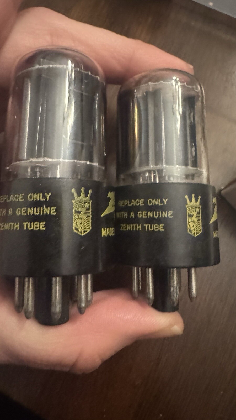 PAIR NOS GE For Zenith 6EA7 BLACk Plates Side Getter Audio TUBES