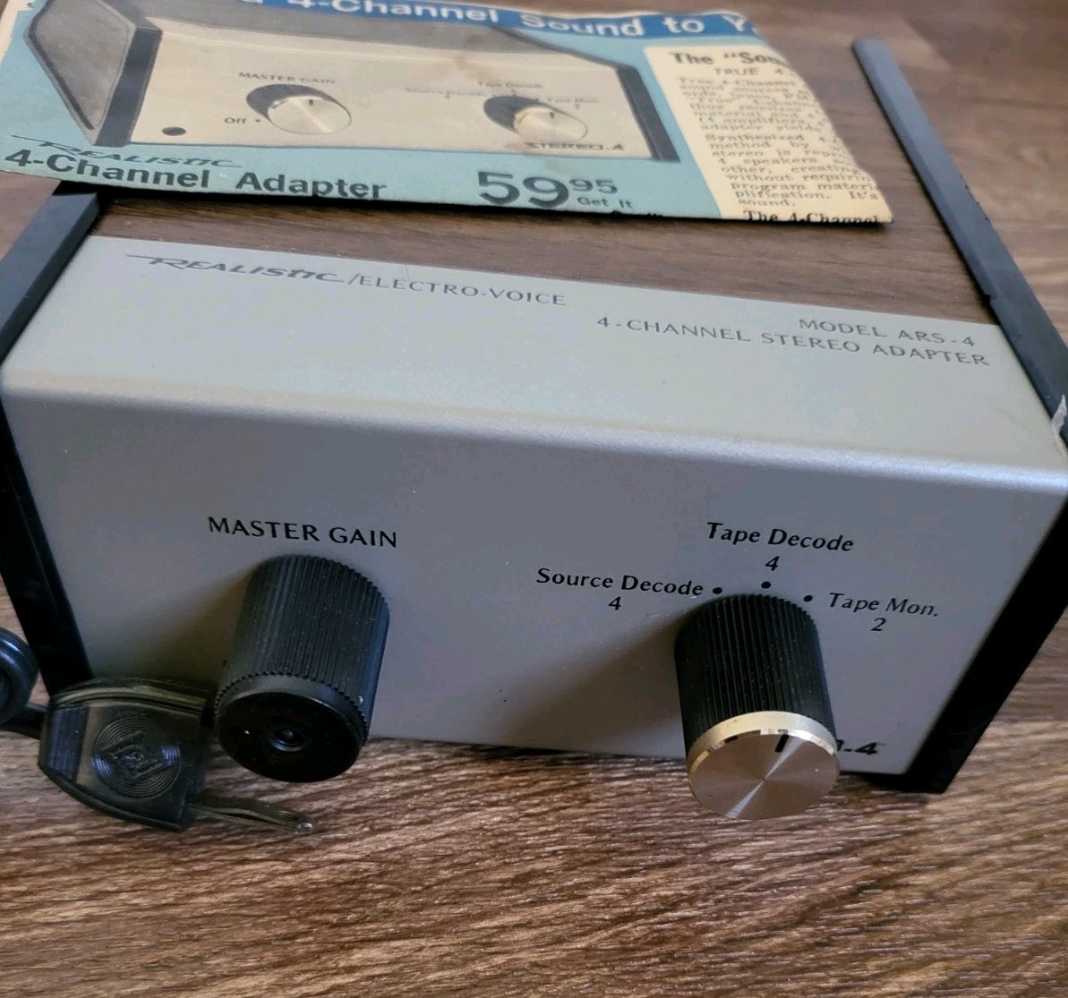 📻Vintage Realistic Model ARS-4 4 Channel Stereo Adapter WORKS📻