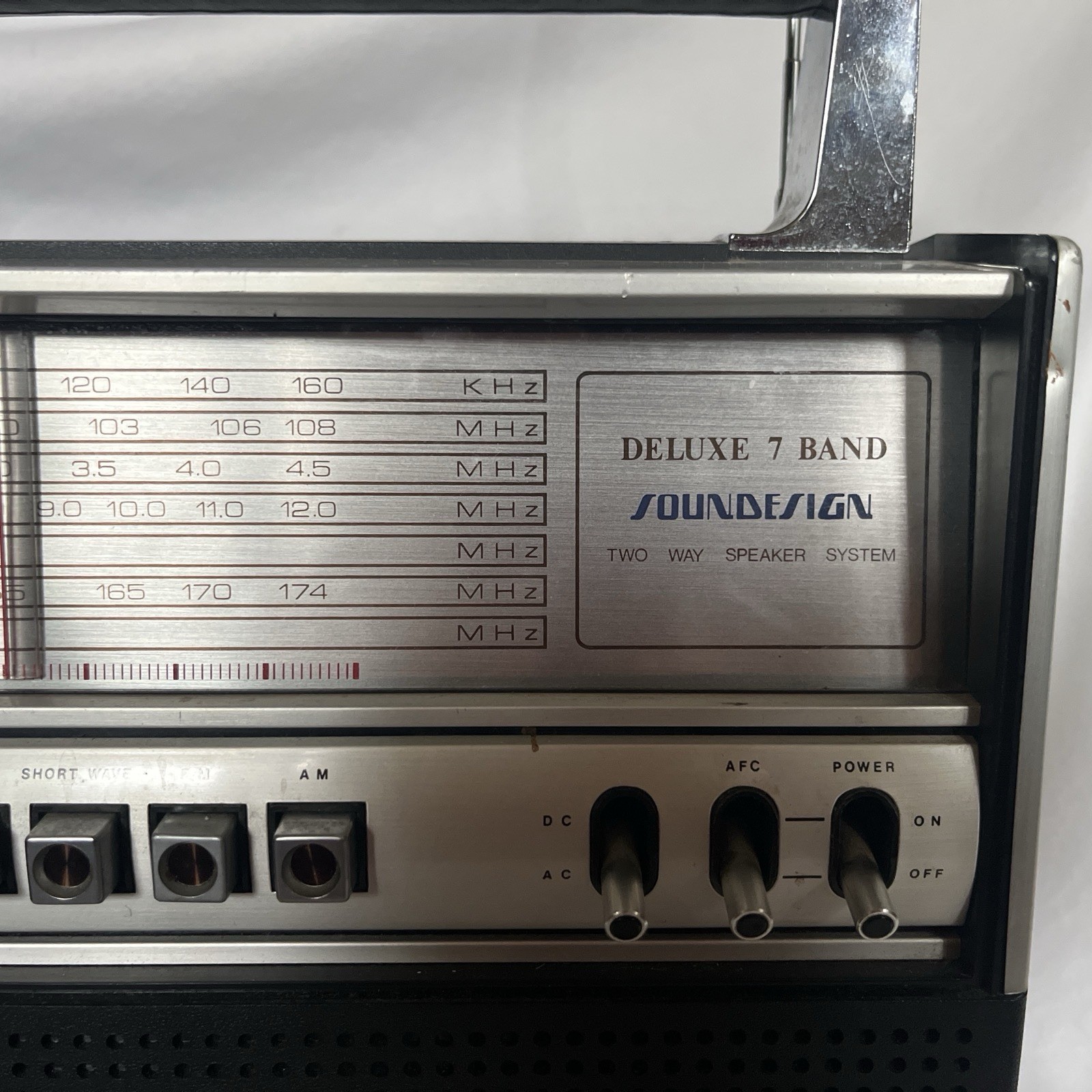 *Read*Vtg 1970s Soundesign Mod# 2673 Deluxe 7 Band 2 Way Speaker Portable Radio