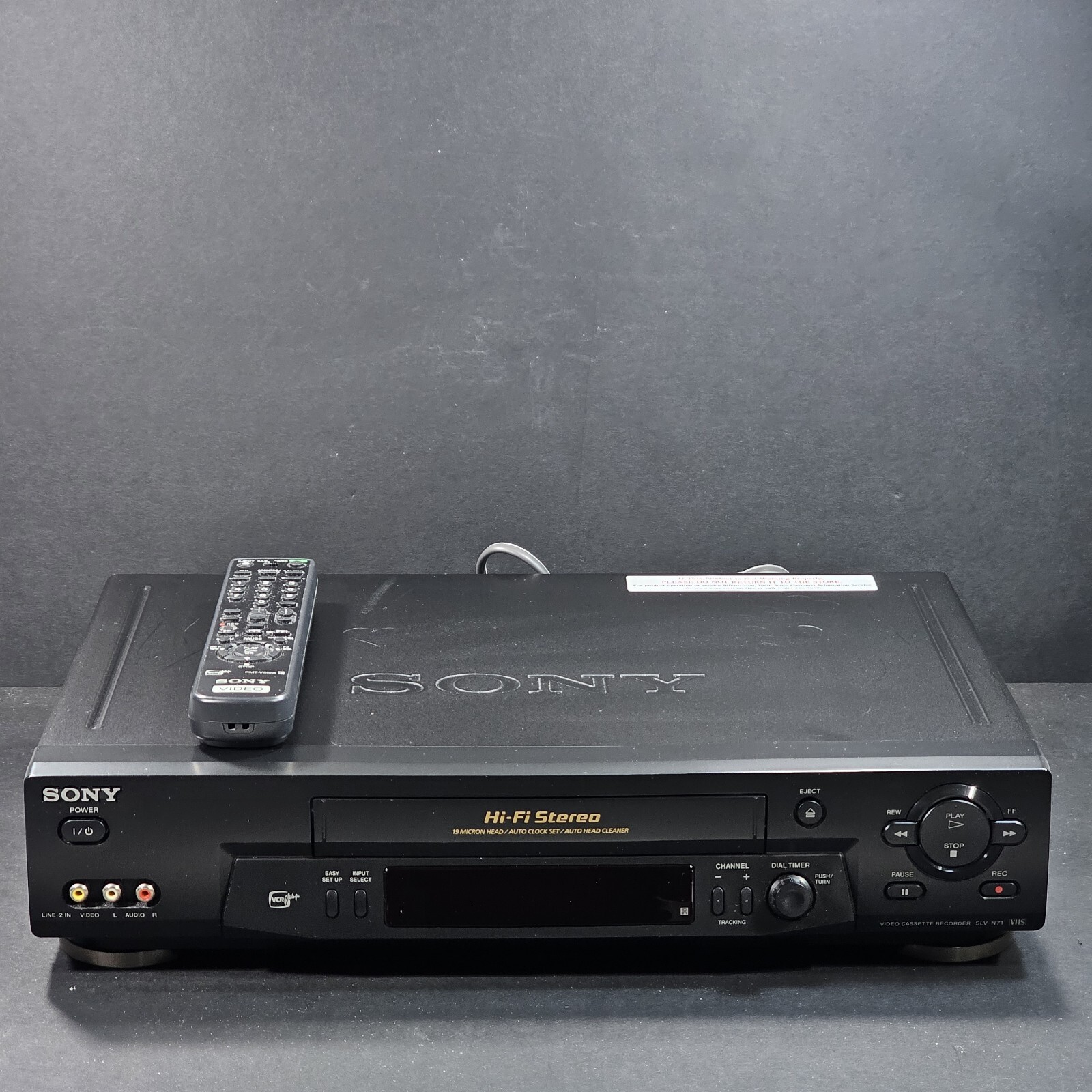 Sony SLV-N71 VHS VCR Player 4 Head Hi Fi Video Cassette Recorder with Remote