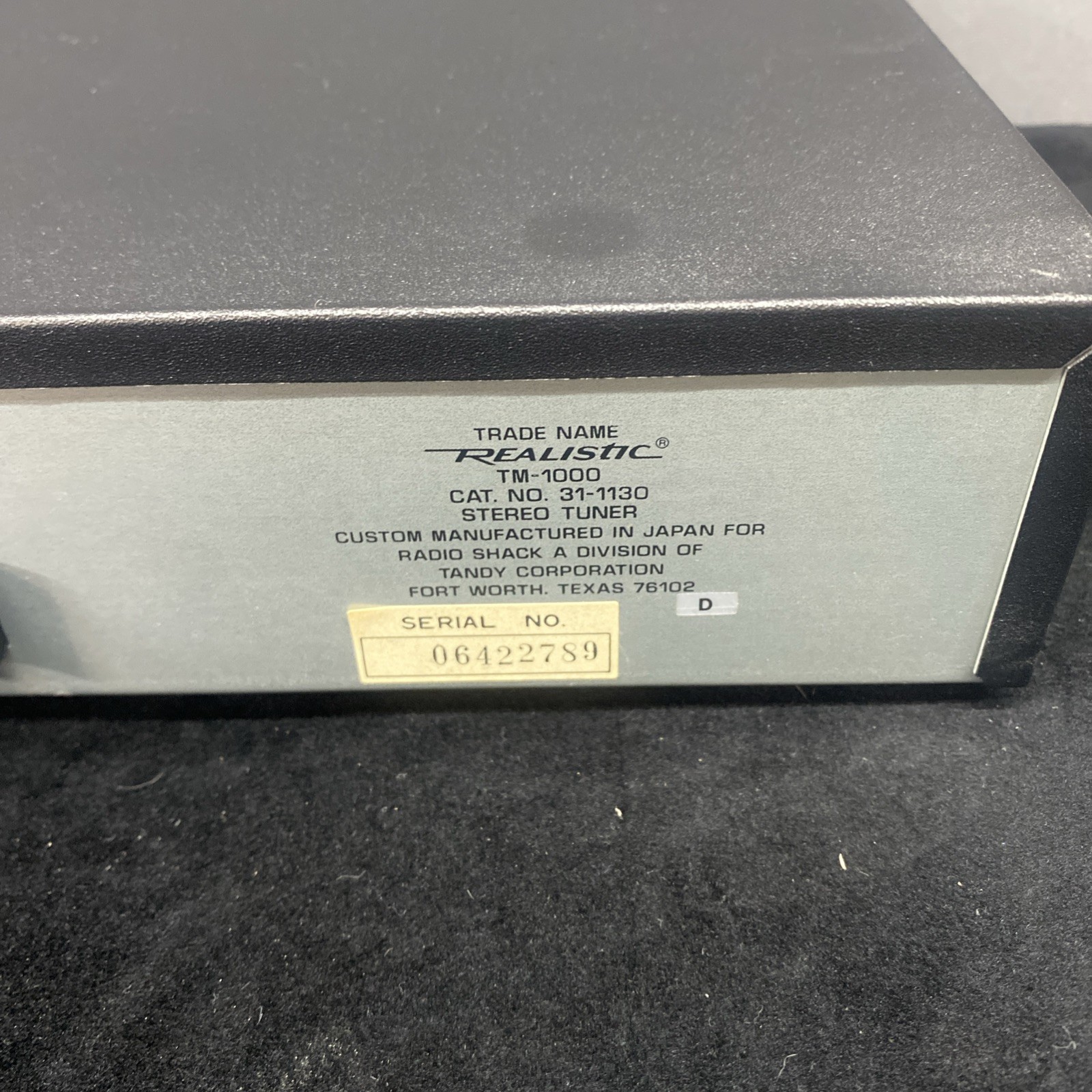 Realistic TM-1000 All Quartz Digital Synthesizer FM/AM Tuner Fully Tested Works