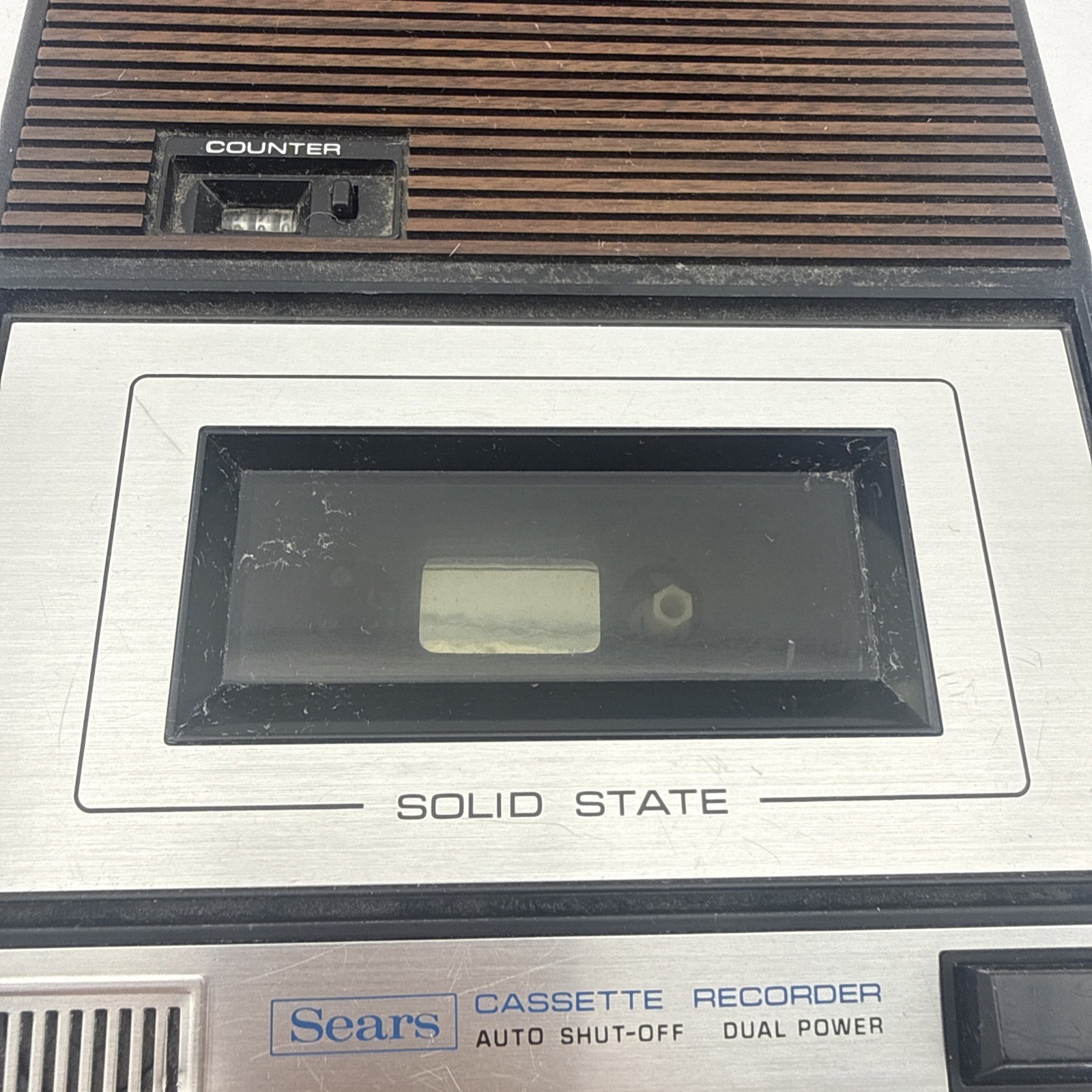 Sears Solid State Cassette Recorder For Parts Untested