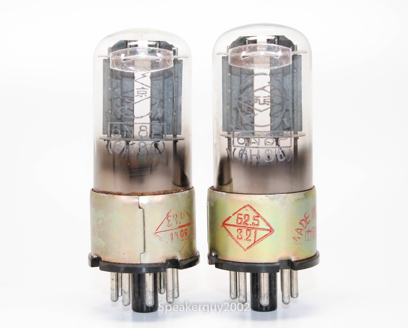 2X Nanking Metal Base 6H8C 6N8P 6SN7 Vacuum Tubes / KT10
