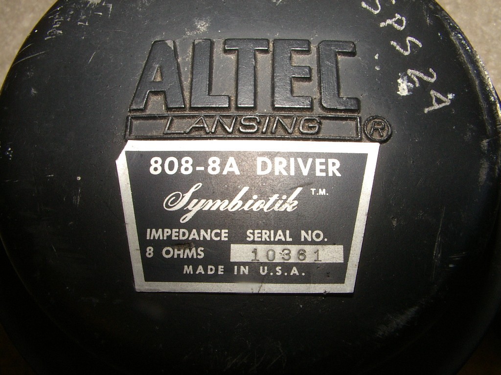 Pair Altec lansing 808 8a speaker drivers high freq compression tested working