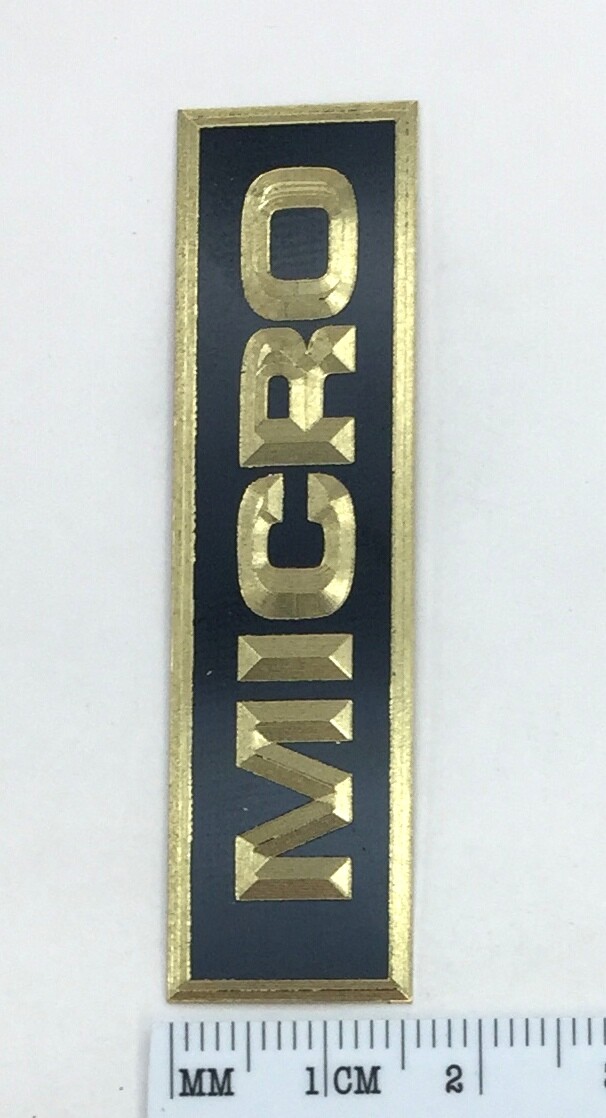 Custom Engraved Solid Brass Micro Seiki Turntable Badge