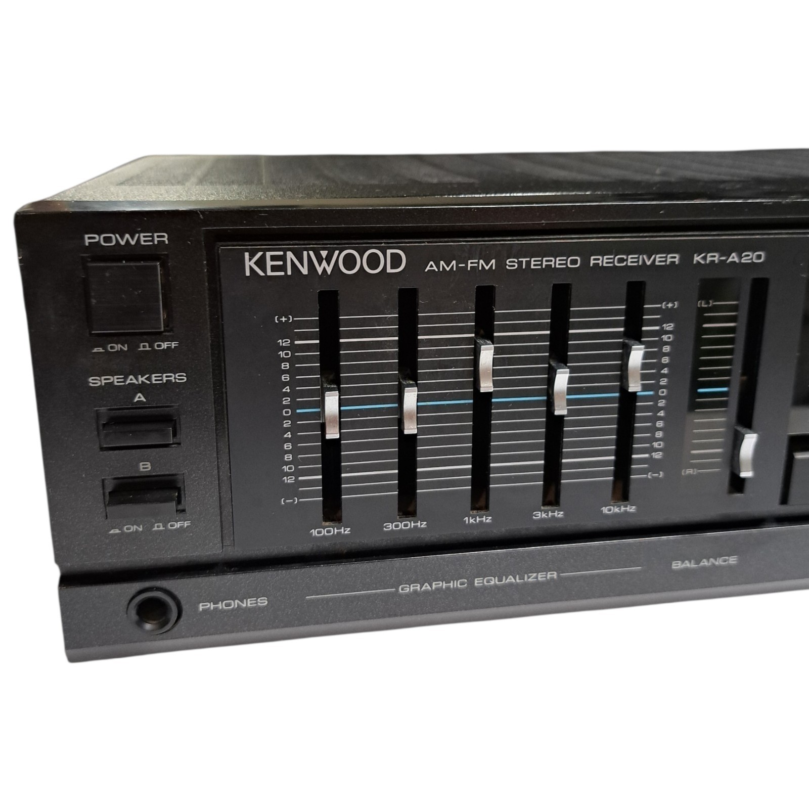 Vintage Kenwood KR-A20 AM/FM Stereo Receiver Graphic Equalizer Phono Input Works