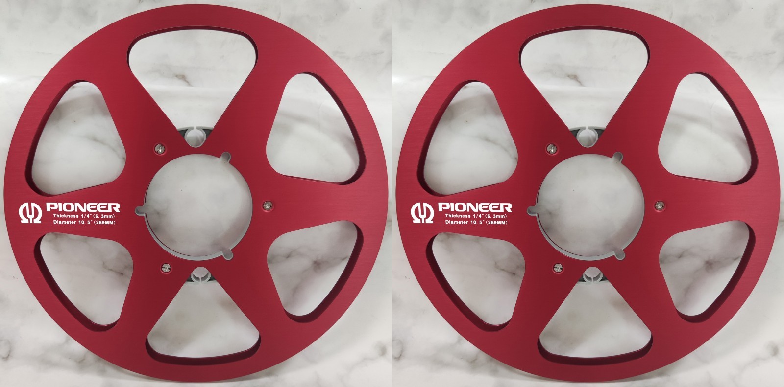 One Pair 10.5” Blue Pioneer Tape reel High Quality Aluminum Take Up Reel
