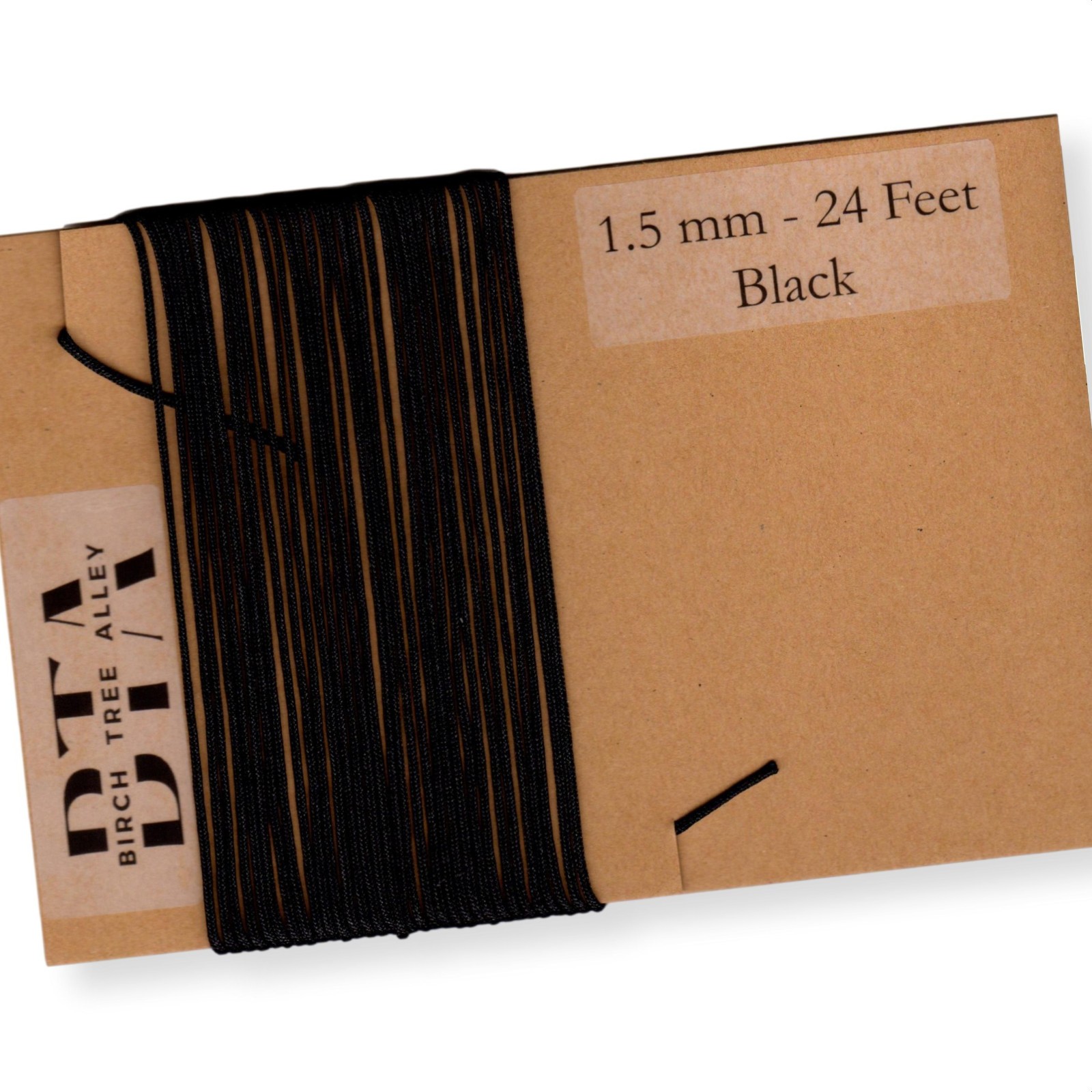288″ Radio Dial Cord String 24 Feet BRAIDED 1.5mm BLACK for Vintage Radio Tuner