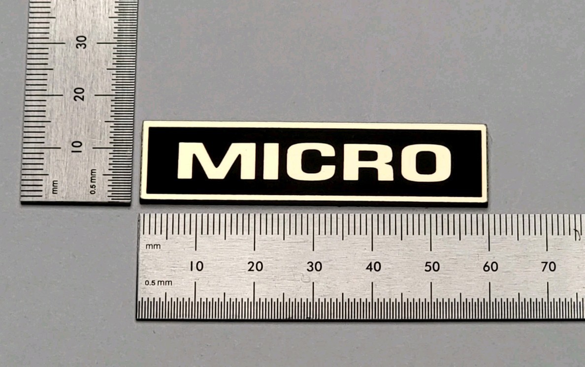 Micro Seiki Turntable Badge Emblem Premium 3D Gold With 3M Adhesive