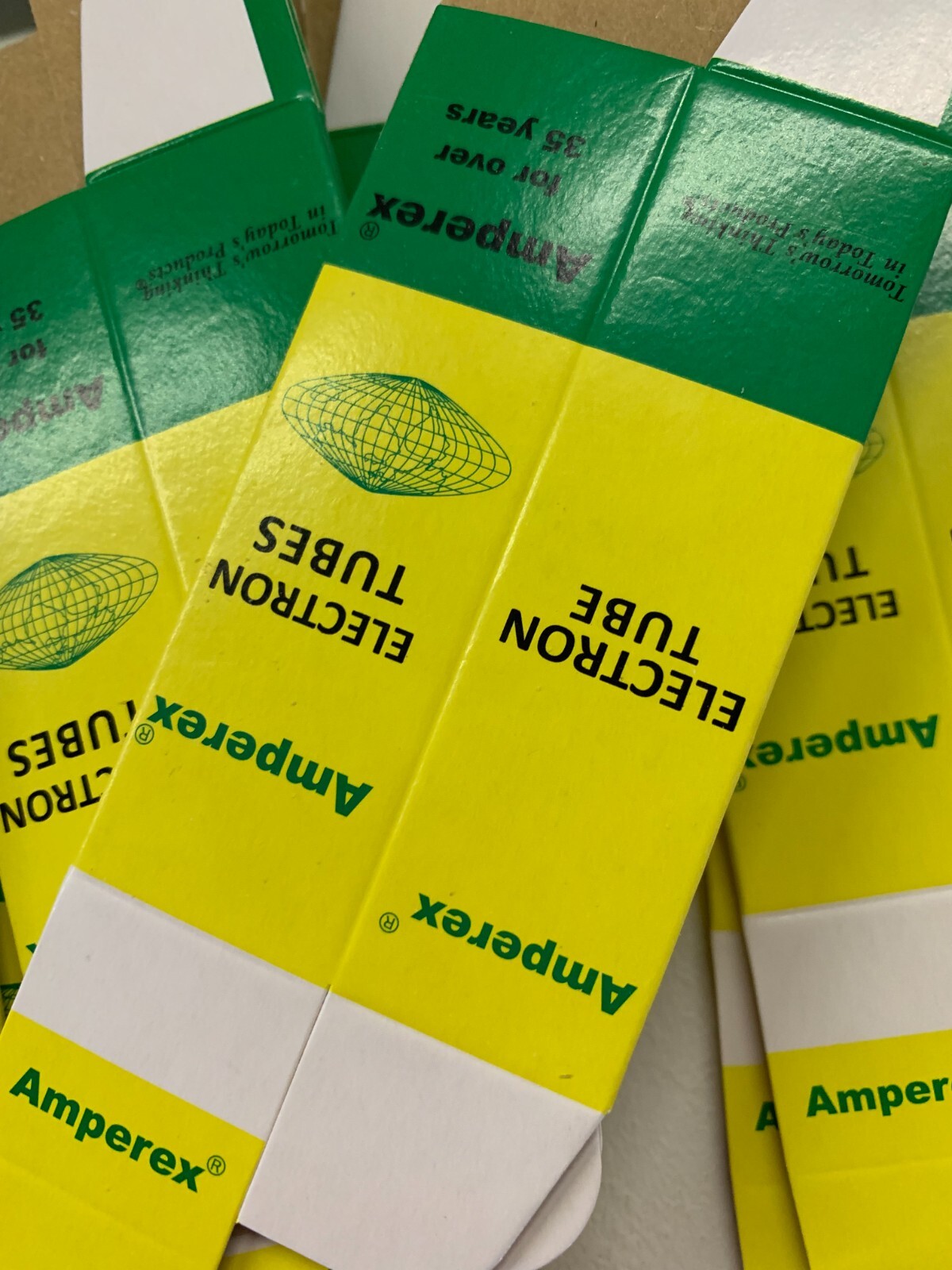 10 x AMPEREX TUBE-BOX CARTON BOX for Radio Tubes 12AU7-12ax7/ecc803S,E83CC