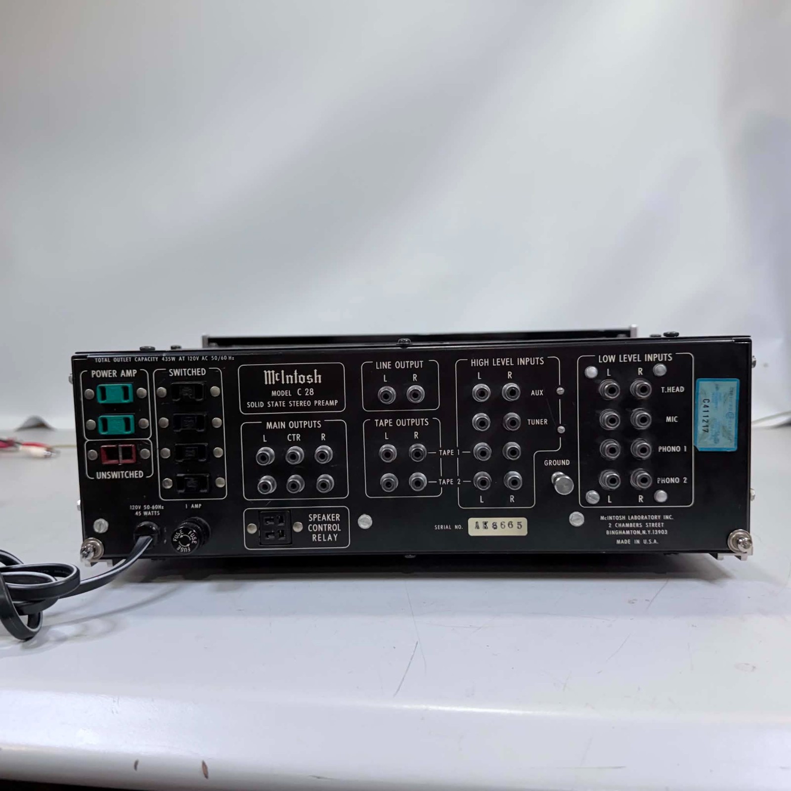 McIntosh C28 Preamp. Fully Services!