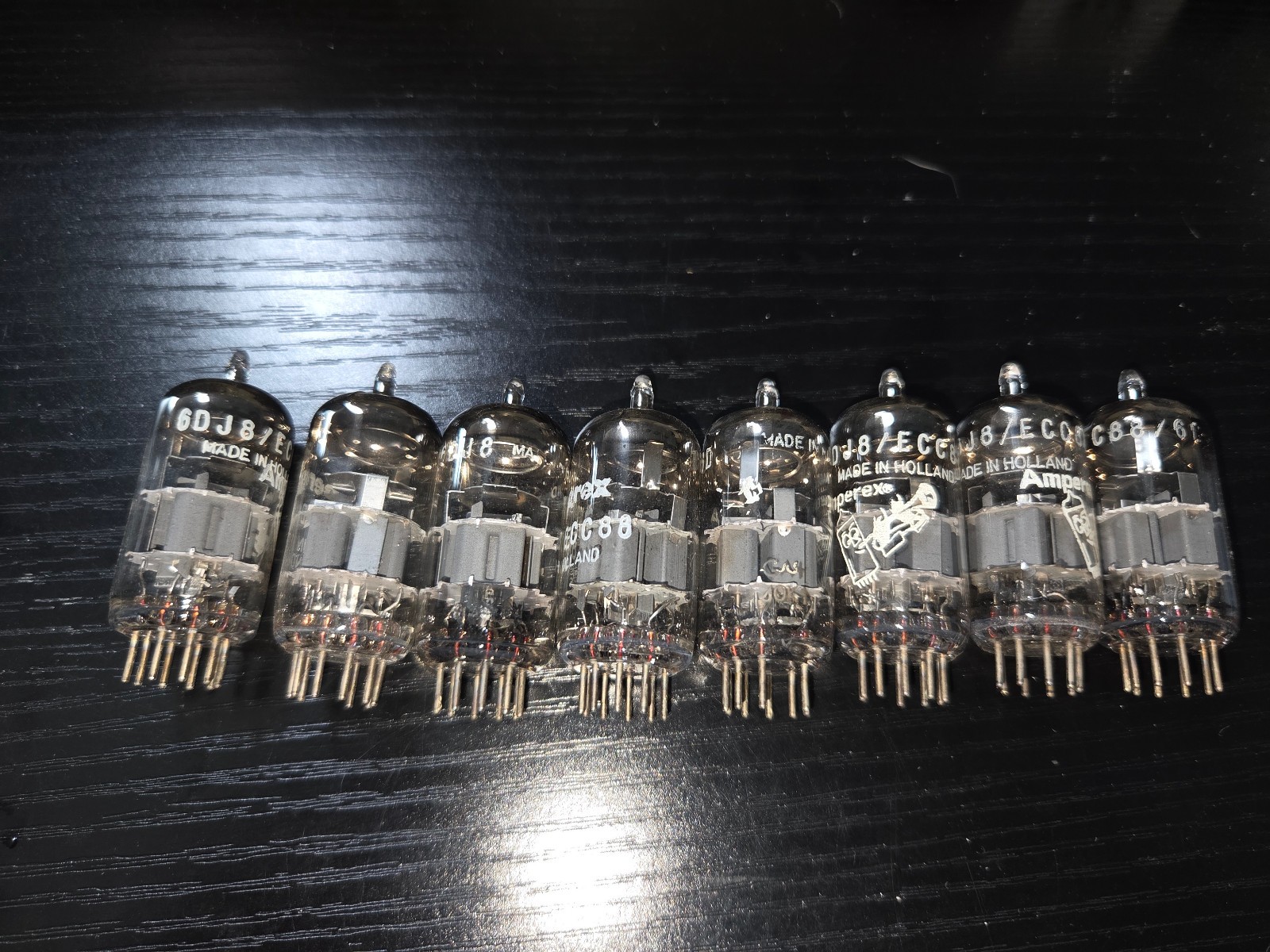 Amperex Bugle Boy ECC88 6DJ8 Vintage Audio Tubes Lot of (8)