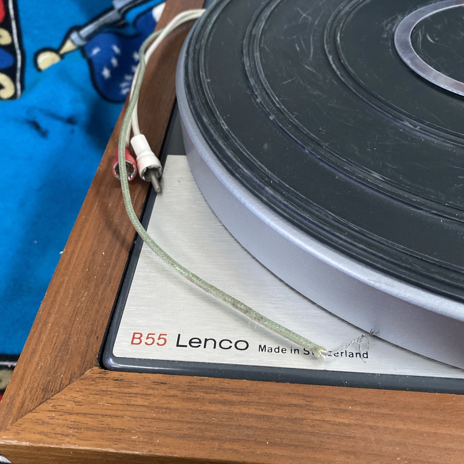 Lenco B55 Vintage Turntable Working No Belt Or Cover Selling For Parts Read