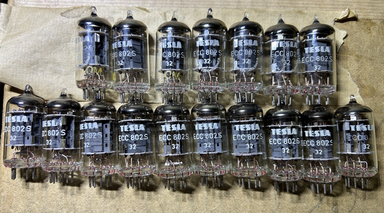 TESLA ECC802S 12AU7 ECC82 NOS white print Rožnov factory