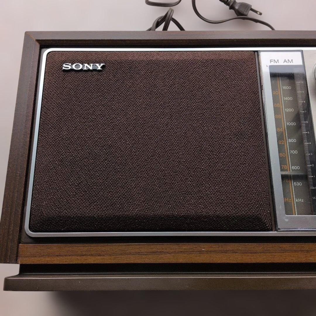 SONY ICF-9740 FM/AM 2BANDS RADIO 16cm Speaker 2W Wooden Cabinet AC100V 50/60Hz